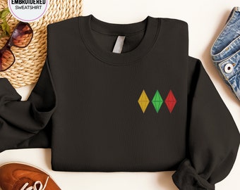 Sims Blobs Embroidered Sweatshirt, The Sims Gamer Crewneck, Sims Symbol Sweater, Sims Christmas Present