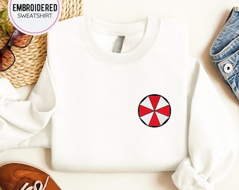 Umbrella Corporation Embroidered Sweatshirt: Resident Evil Gamer Gift