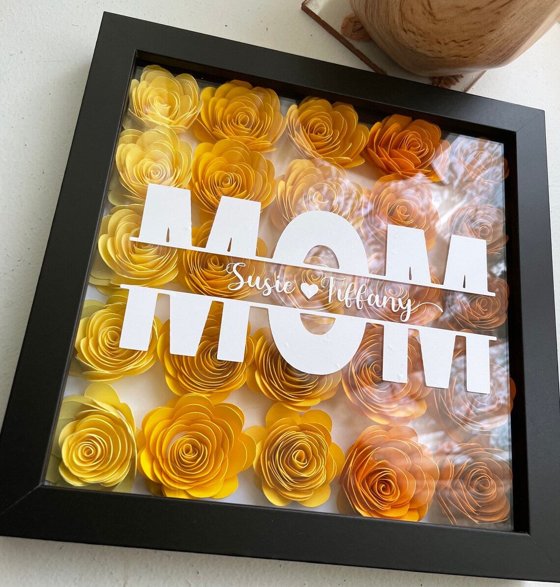 8x8 ROSE SHADOW BOX Etsy
