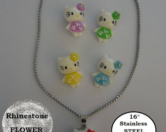 Ensemble de colliers chatons à clipser pour habiller une fille, bijoux amusants, bijoux de fête, collier, cadeaux d'anniversaire pour fille, cadeaux