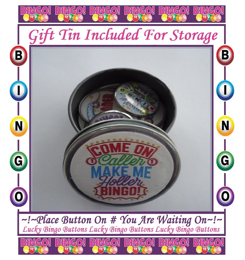 Bingo Buttons Lucky Number Bingo Buttons Lucky Bingo Winner Etsy