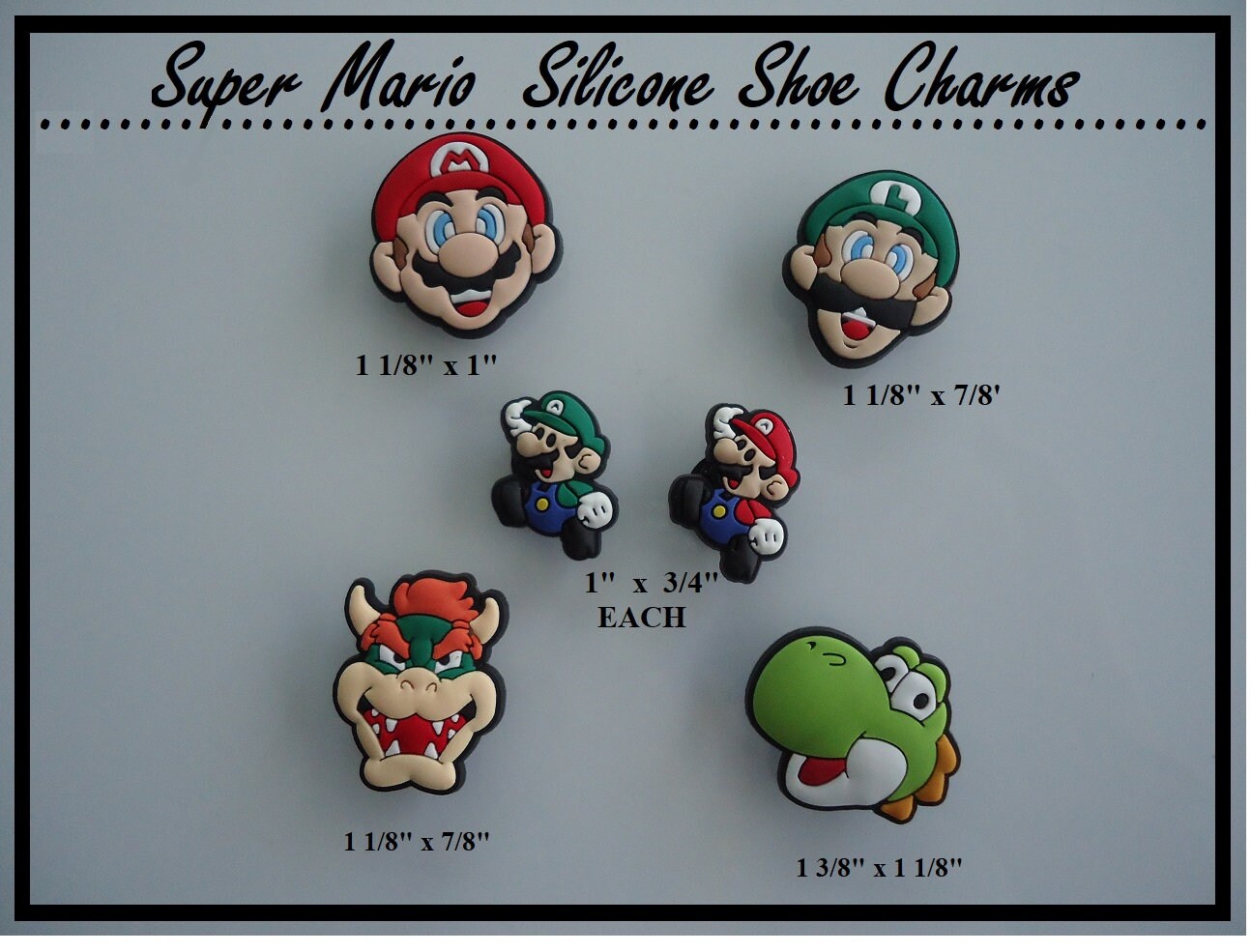 Mario croc charms - Individual or lots of 4 or 8