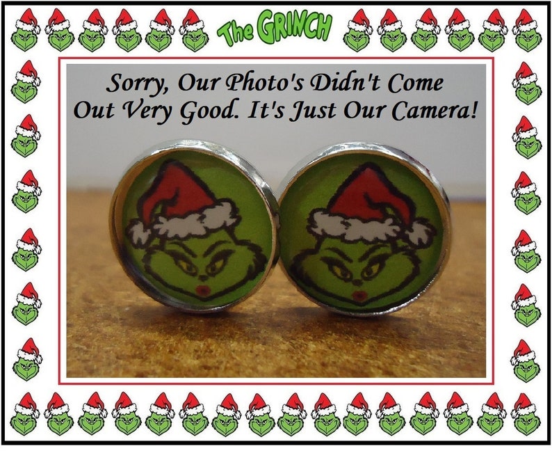 Girls Dress up Clip on Earrings Grinch Clip on Earrings Etsy