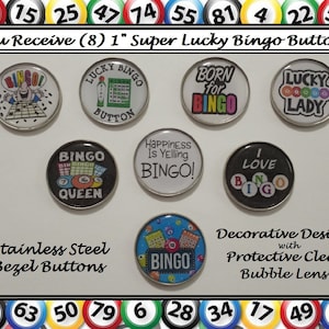 Bingo Buttons Lucky Number Bingo Buttons Lucky Lady Bingo Button Bingo Queen Bingo Card Bingo Game Bingo Balls I Love Bingo Born To Bingo #2