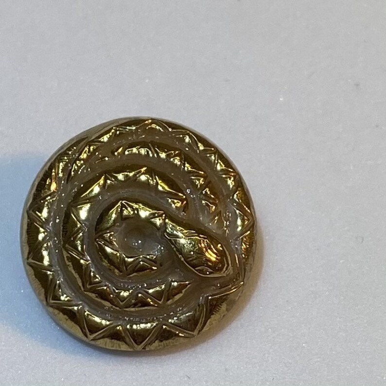 Snake Czech Glass Tan/ Gold - Button Metal Shank Size 8 - Etsy