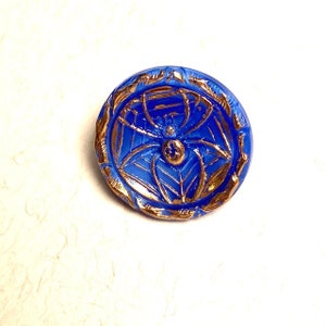 Spider- Azul Real y Oro, Talla 8 Vástago metálico