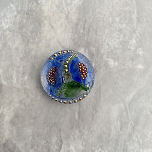 Double Sunflower Clear/Blue / Green/ and Gold Size 12