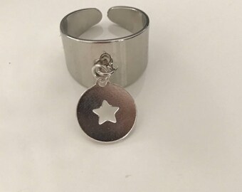 Silver ring 925 with Star Medal / Marc Deloche Style
