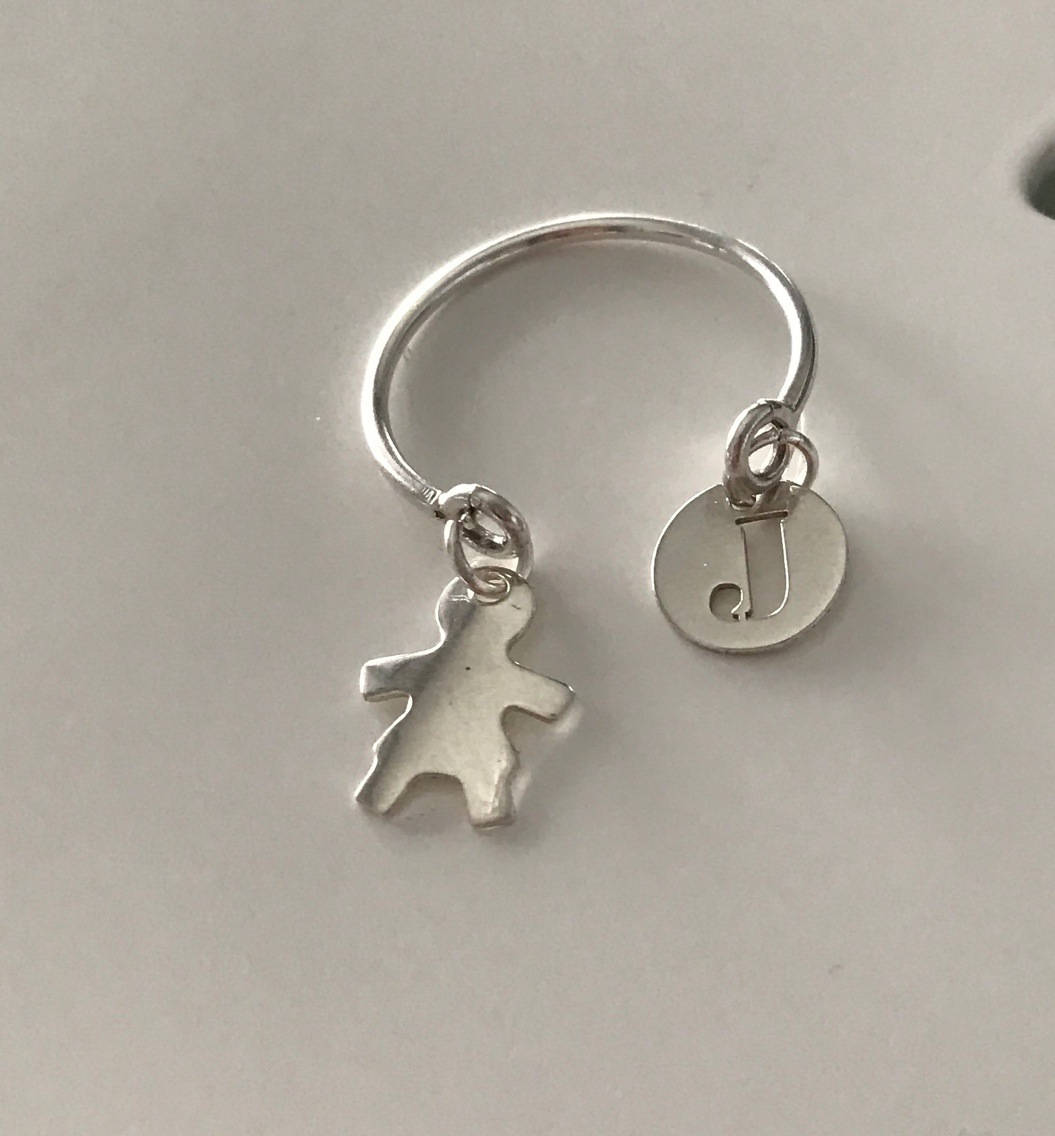 Anillo de plata 925 que consiste en un niño o niña breloque y Etsy