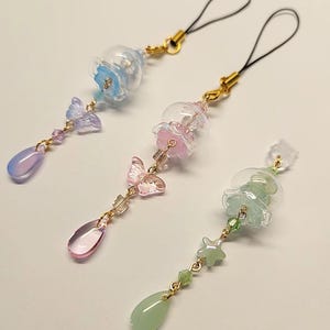 Cute Jellyfish Phone Charm Ocean Phone Charms Kawaii Phone Charm Jellyfish Charms Blue Jellyfish Phone Accessories Gift Idea Dust Plug