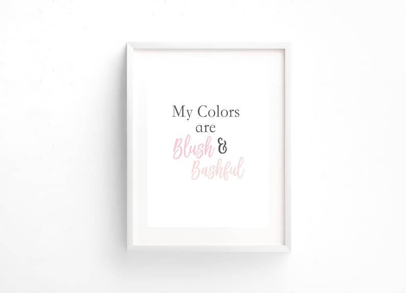 My Colors Are Blush And Bashful Quote Steel Magnolias Movie quote my Colors are Blush and Bashful | Etsy