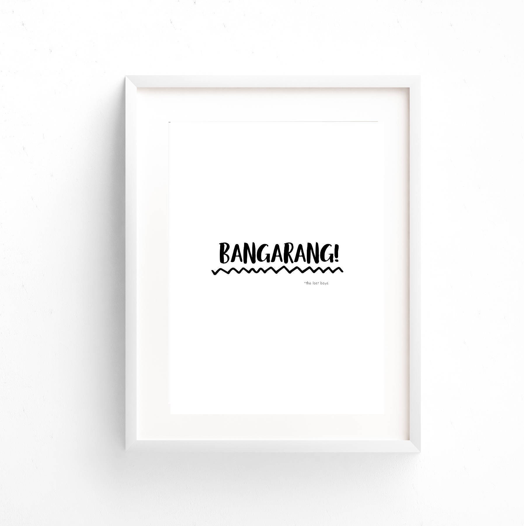 90's Movie Hook Quote by the Lost Boys Bangarang Etsy