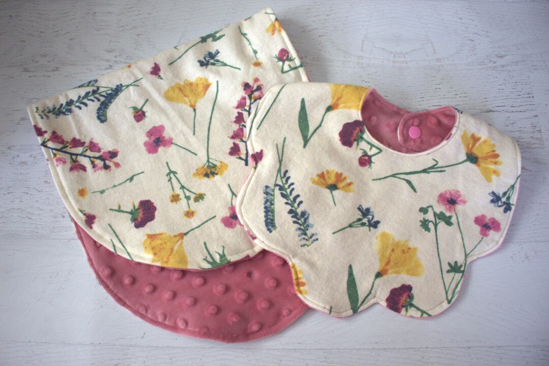 Bib, Burp & Wash Cloth Set - Emerald Highland