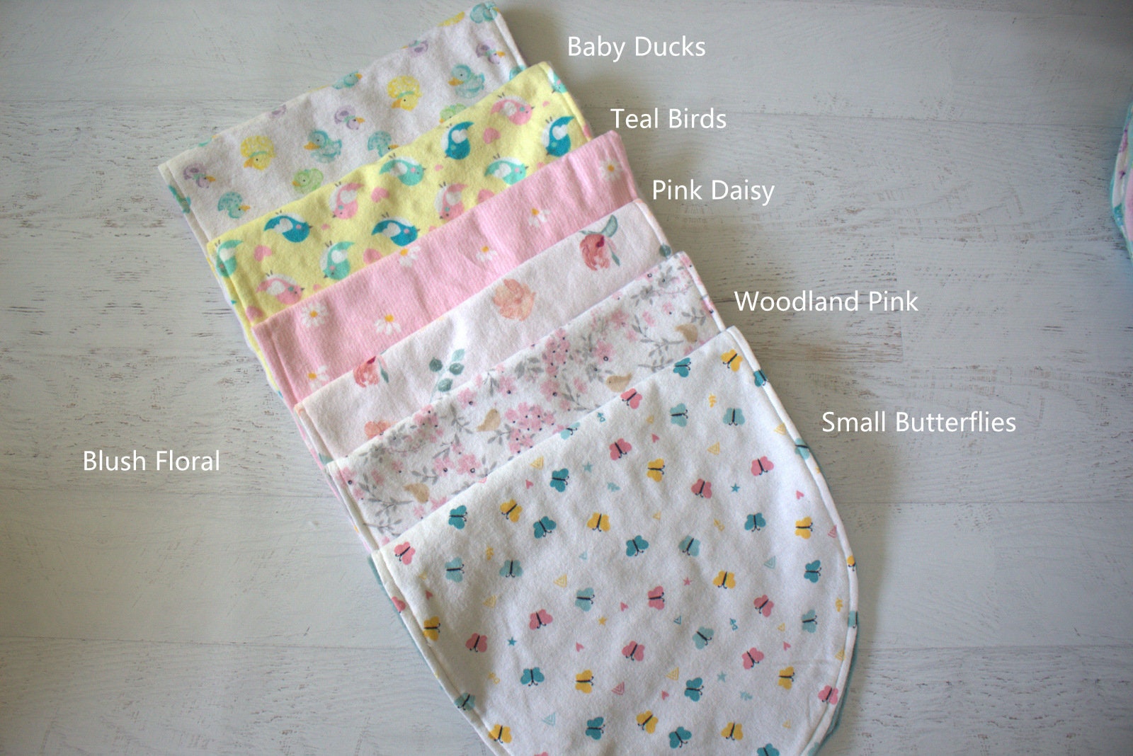 20 Assorted Pattern Large Burp Cloth Bundle cotton Flannelminky