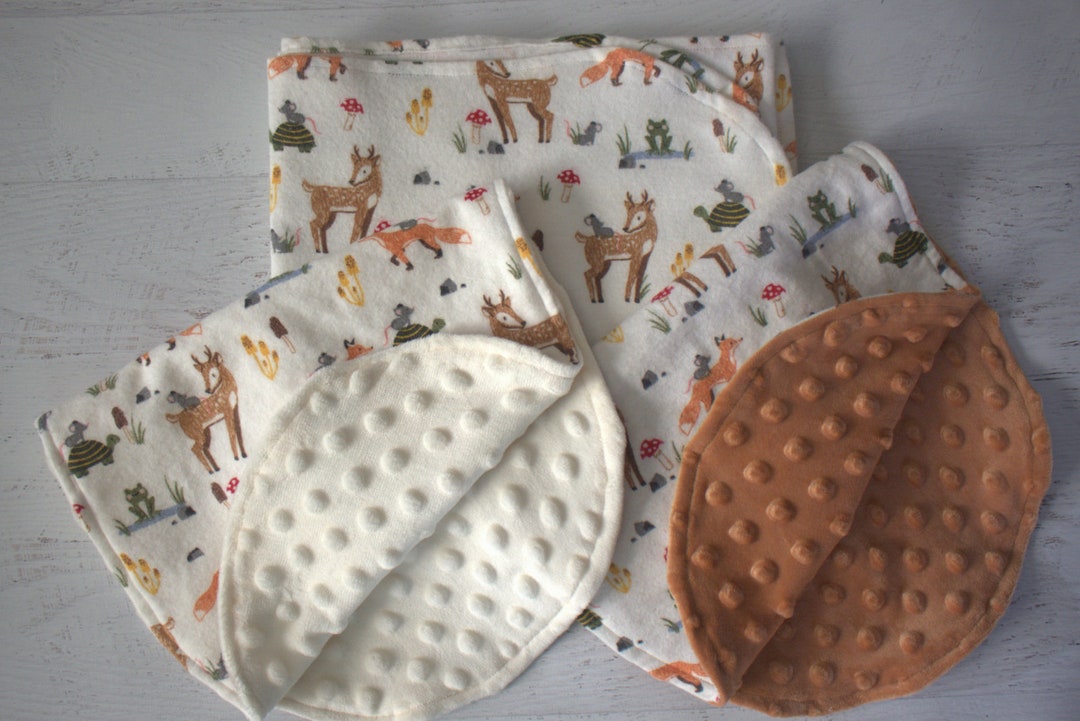 Burp Cloth/flannel Blanket/swaddling/stroller Blanket/receivingcotton Flannel, Ivory With