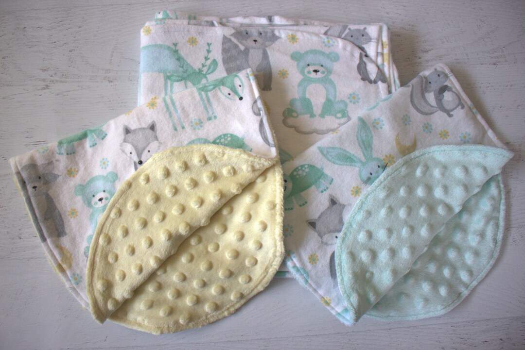 Receiving Blanket/swaddling Blanket/burp Clothscotton Flannel Rabbits