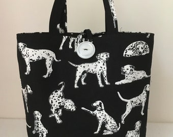 Cotton Long Handle Sling Bag I Love Dalmatians