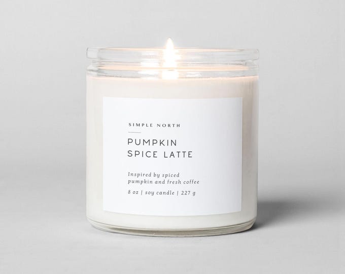 Pumpkin Spice Latte Soy Candle | Spiced Pumpkin Coffee | Natural Soy Wax with Essential and Aromatic