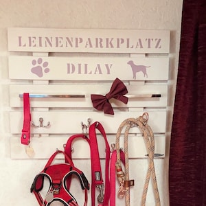 Wardrobe dogs with name leash parking, dog wardrobe, hook rail dog leash, leash holder, personalized, wall hook dog collar
