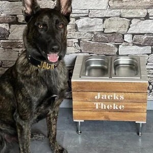 Dog bowl raised with name, personalized bowl for large dogs drinking station, water station drinking bowl, dog bowl, outdoor feeding bowl, gift