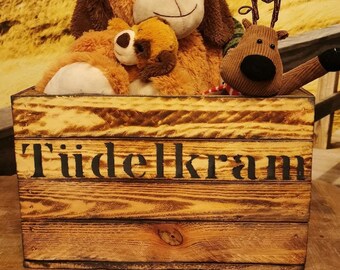 Tüdelkram,Tüddelkram,Storage box,Maritime wooden box Jute handle, knickknacks,Book box,Storage basket,Magazine box,Wooden decoration