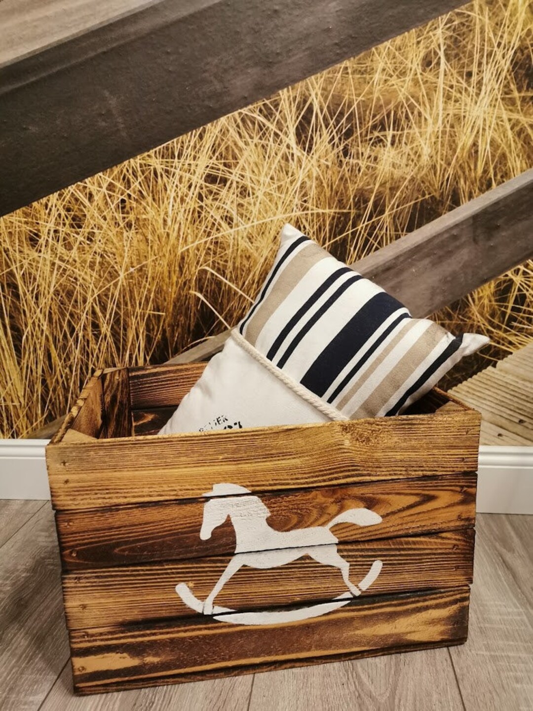 Box Rocking Horse Wooden Box, Toy Box, Rocking Horse, Gift Box, Baptism, Birthday, Horse ...