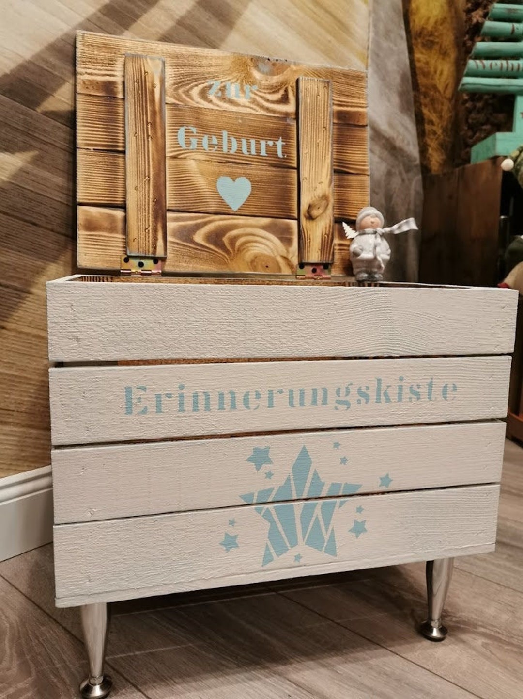 Creative Deco Boîte à Souvenirs Bébé Personnalisable - Bois Gravurable Pour Cadeau Naissance