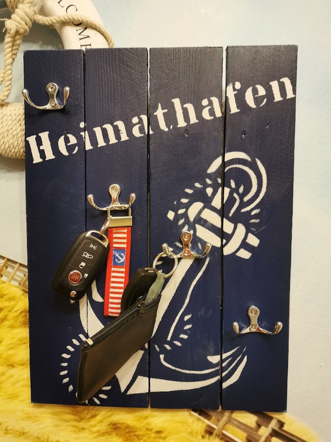 Home Port Key Board Anchor Wall Decoration Maritime Key Rack - Etsy