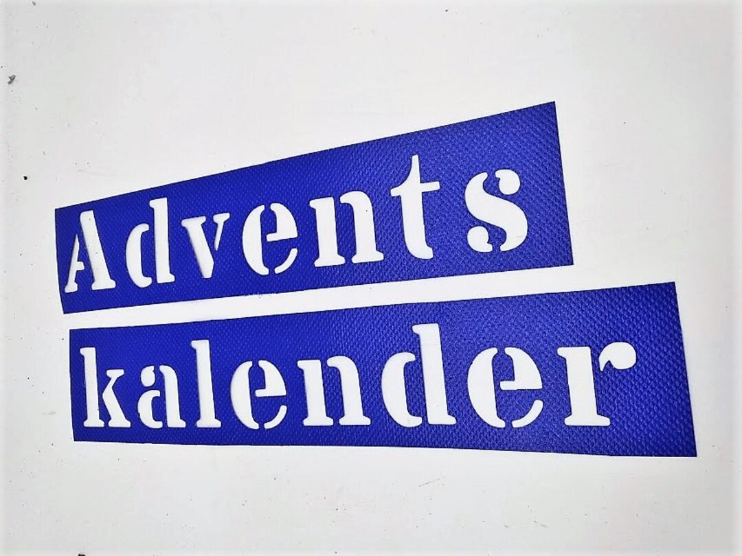  Schablone Schriftzug Adventskalender zum Selbst gestalten Adventskiste Bildidee 