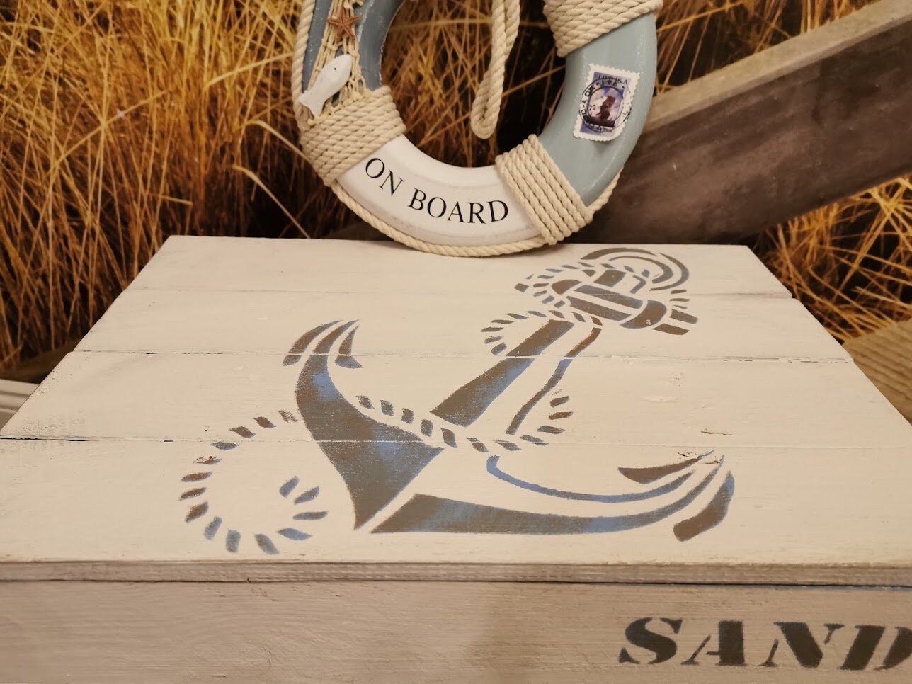 Rustikales Holzkistenschild „Trust The Journey“ – 12,7x12,7 Cm, Massivholz-Deko Für Zuhause, Strandhaus & Büro