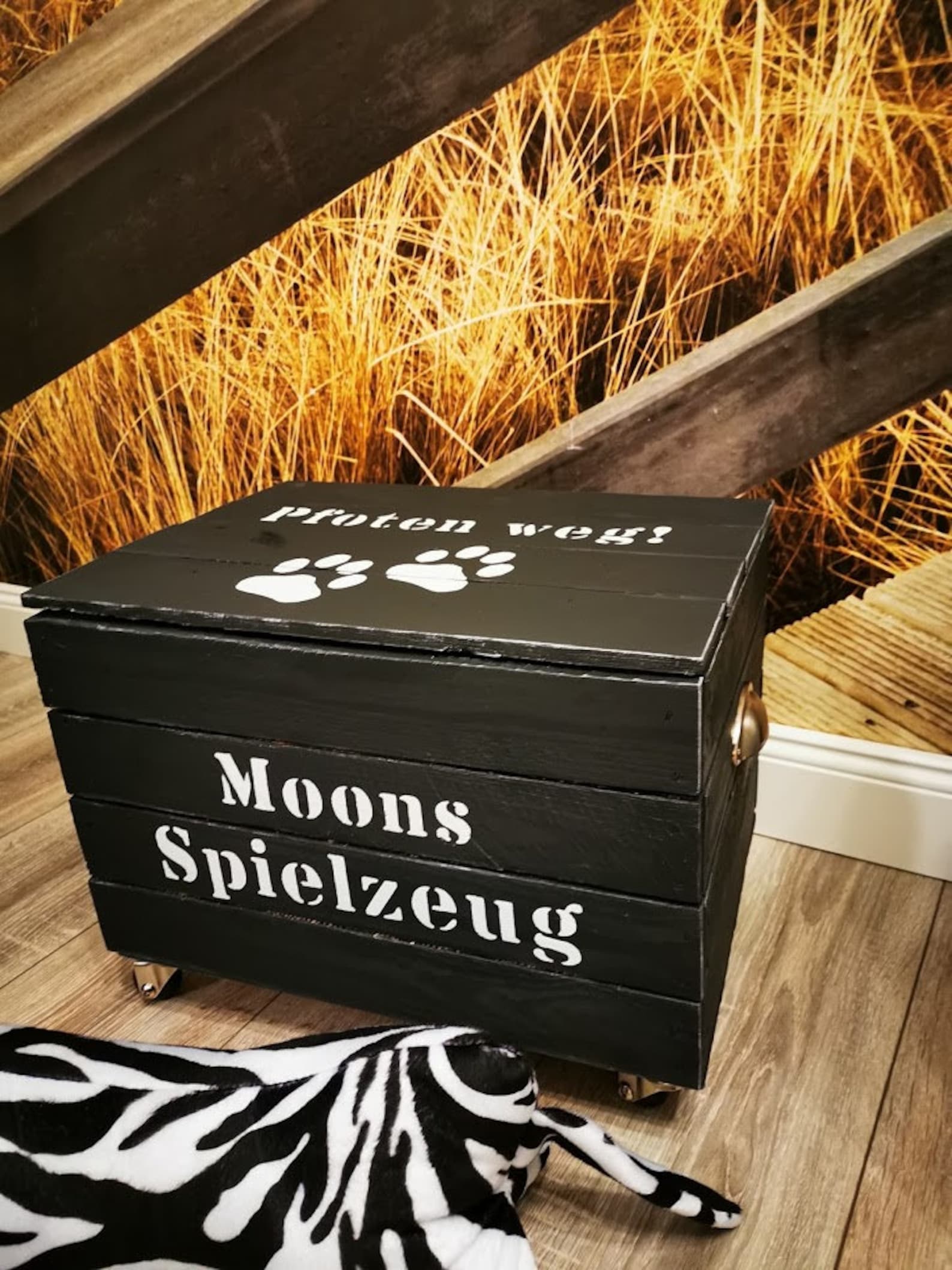 Spielzeugkiste Hund personalisiert mit Namen | Etsy