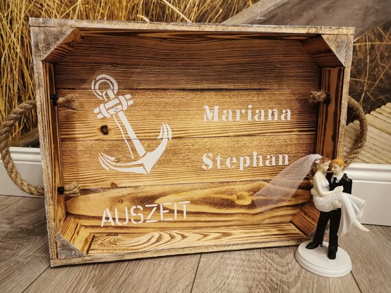 Holzschild Für Hochzeitsempfang – The Drinks Are On Us, Als Tisch- Oder Wanddekoration, 12,7 X 12,7 Cm