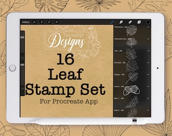 16 Blatt Stempel für Procreate, Handgezeichnetes Brush Set