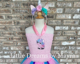 My Little pony Baby Flurry inspired tutu dress and headband Princess Flurry Heart inspired costume inspired size nb to 12years