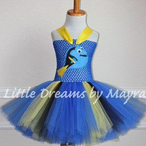 Finding Dory inspired tutu dress, Finding Nemo  inspired birthday party outfit size nb to 12years