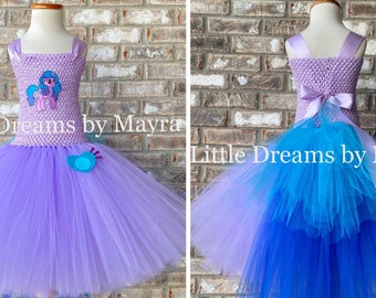 Izzy moonbow inspired tutu dress, My Little inspired tutu dress - Izzy moonbow costume inspired size nb to 12years