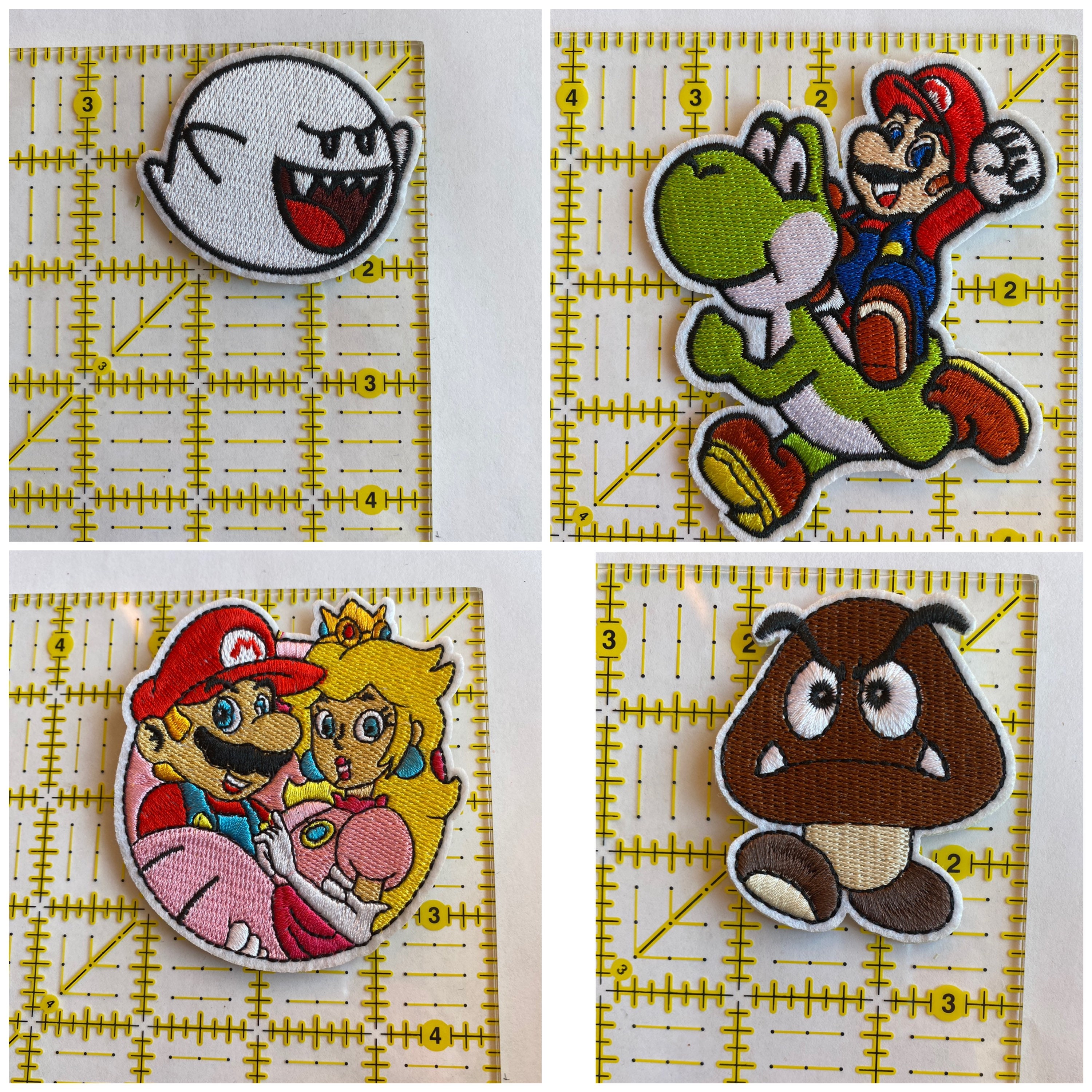 Patch Brodé Thermocollant Tête De Mario - 5.5 X 5.5 Cm, Neuf, Fabrication France