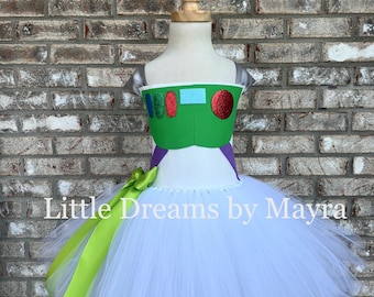 Buzz Lightyear inspired tutu dress, Toy Story inspired birthday party outfit size nb to 12years