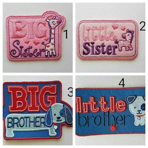 Big sister patch, Little sister patch, Big brother patch, little brother patch