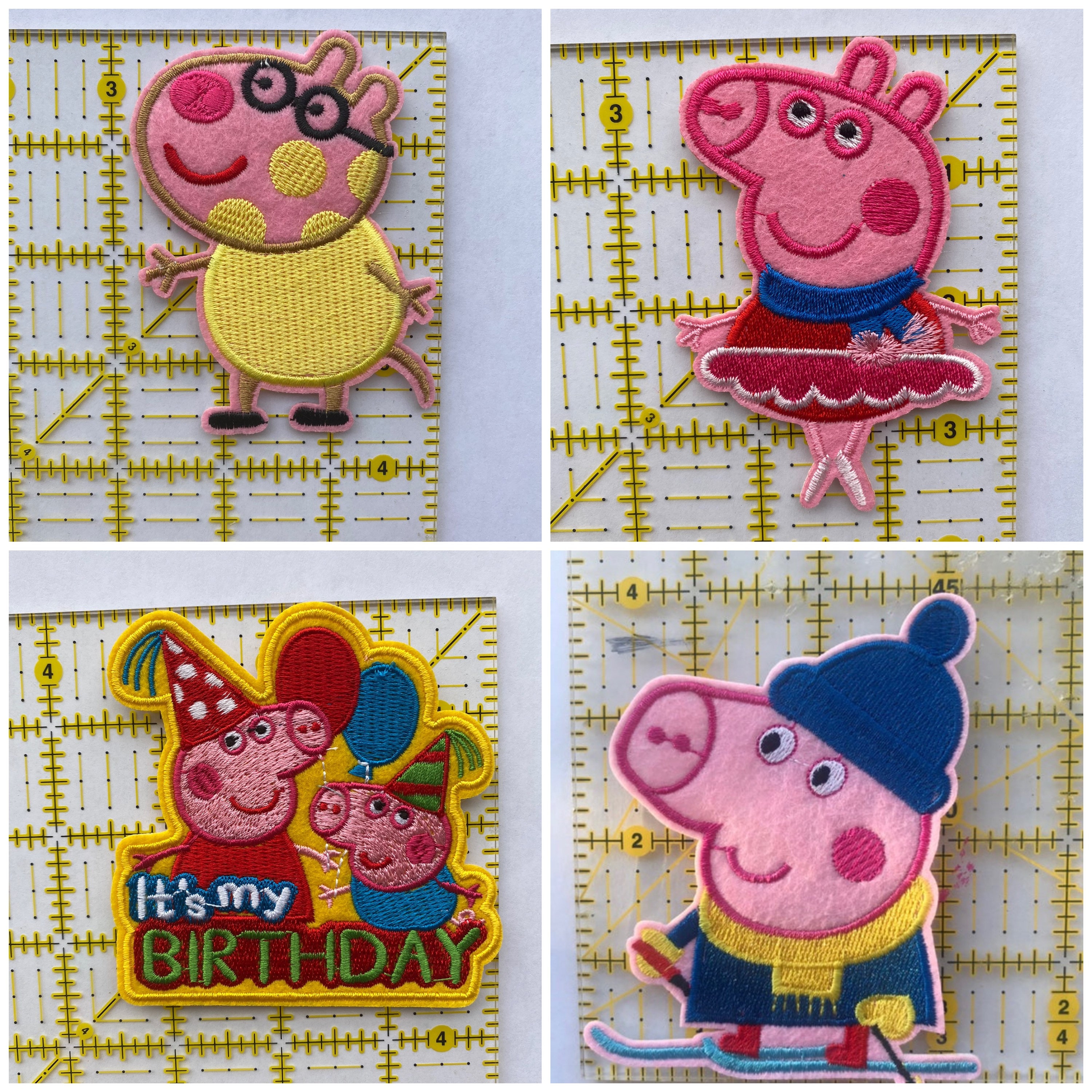 COMERCIAL MERCERA, Parches De Ropa Termoadhesivos, Peppa Pig, Parche Para Camisetas, Gorras, Mochilas Escolares, 100% Poliéster (Peppa Pig Feliz
