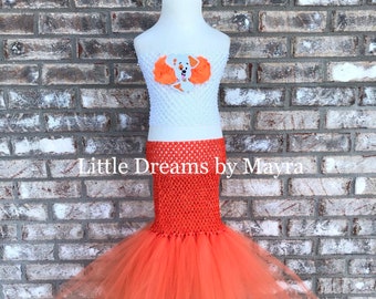 Puppy inspired birthday party costume, Mermaid inspired tutu dress size nb to 10years