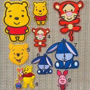 Winnie the pooh and friends inspired patch, Eeyore large iron on inspired patch, Piglet large iron on, Pooh inspired large iron on patch