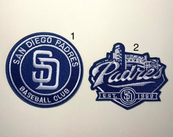 San Diego Padres inspired iron on patch, San Diego Padres inspired embroidery patch