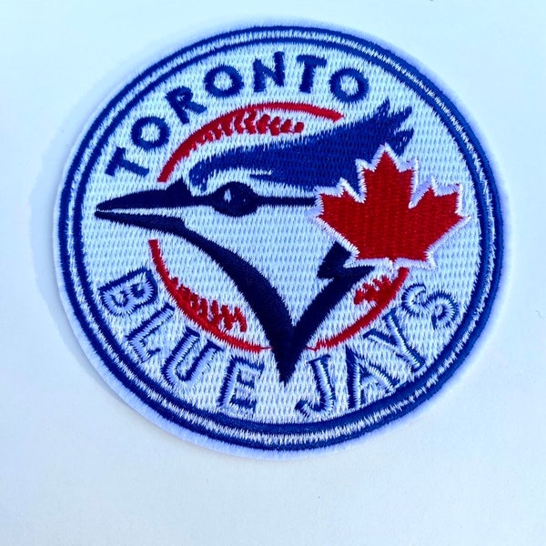 Toronto Blue Jays inspired iron on patch, Blue jays inspired embroidery patch