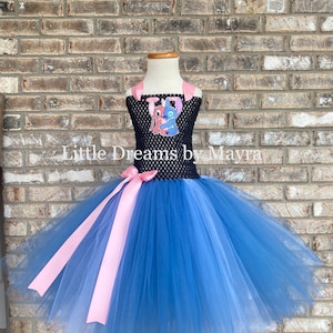 Stitch inspired tutu dress, Lilo and stitch inspired birthday party outfit size nb to 14years