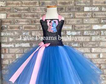 lilo and stitch birthday dress Pop Girls Lilo Stitch Bowknot Dress Skirt Princess Birthday Party Costume Dress
