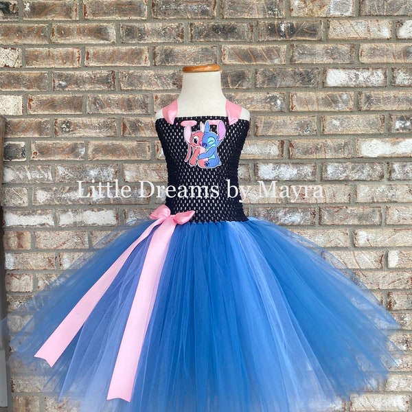 Robe tutu inspirée de la couture, tenue de fête d'anniversaire inspirée de Lilo et de la couture, de la taille nb à 14 ans