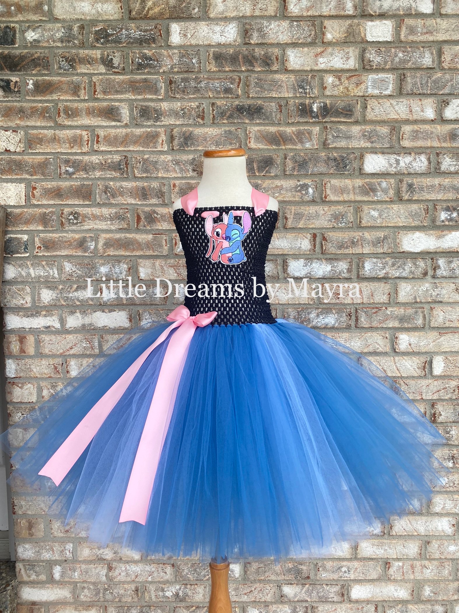 Disney Stitch Dress Fancy Kids Stitch vestidos niñas cumpleaños