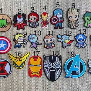 Super hero inspired iron on patch, super hero birthday party inspired applique