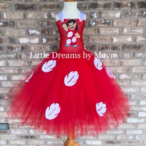 Vestido tutu inspirado em Lilo, vestido tutu de aniversário inspirado em Lilo e Stitch, disponível em qualquer tamanho até 12 anos